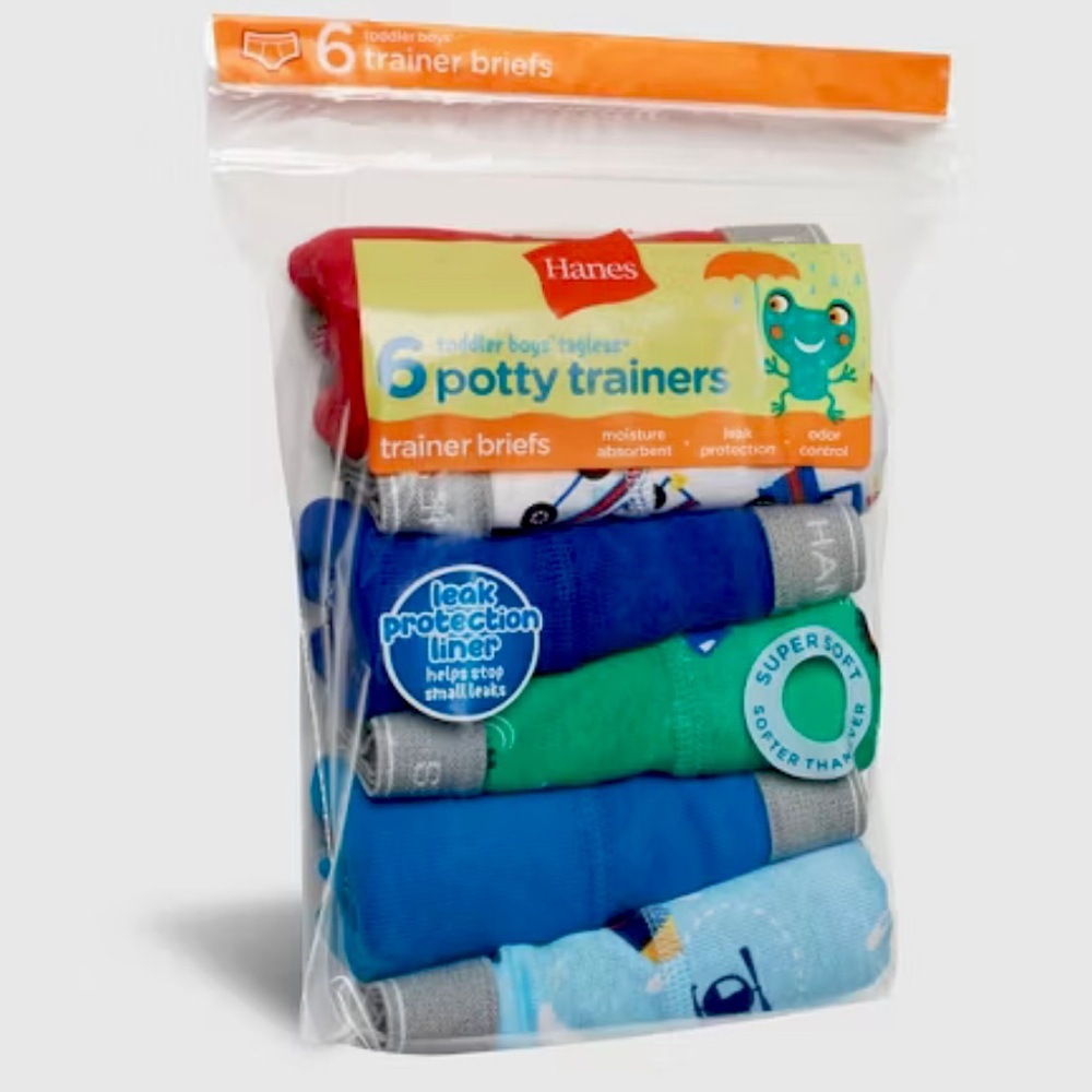 Hanes - Toddler Boys’ Potty Training Briefs (6-pack)